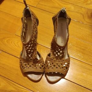 Franco Sarto Women's Brown Woven Sandals